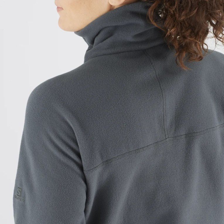 Black Salomon Essential Cosy Fleece Women's Sweatshirt | IE PB9072